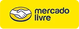 Selo do Mercado Livre com a logo da marca e duas mãos se apertando.